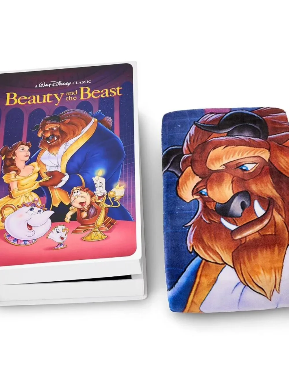 Disney Beauty and the Beast Classic VHS Boxed Silk Touch Throw, 50